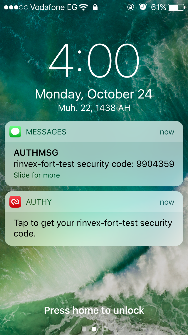 Authy Notifications
